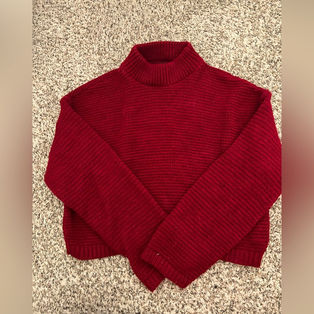 Súper cute, cropped Maroon sweater from Express